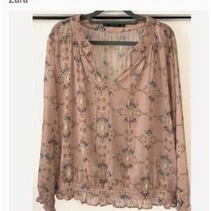 Zara Blush Floral Top